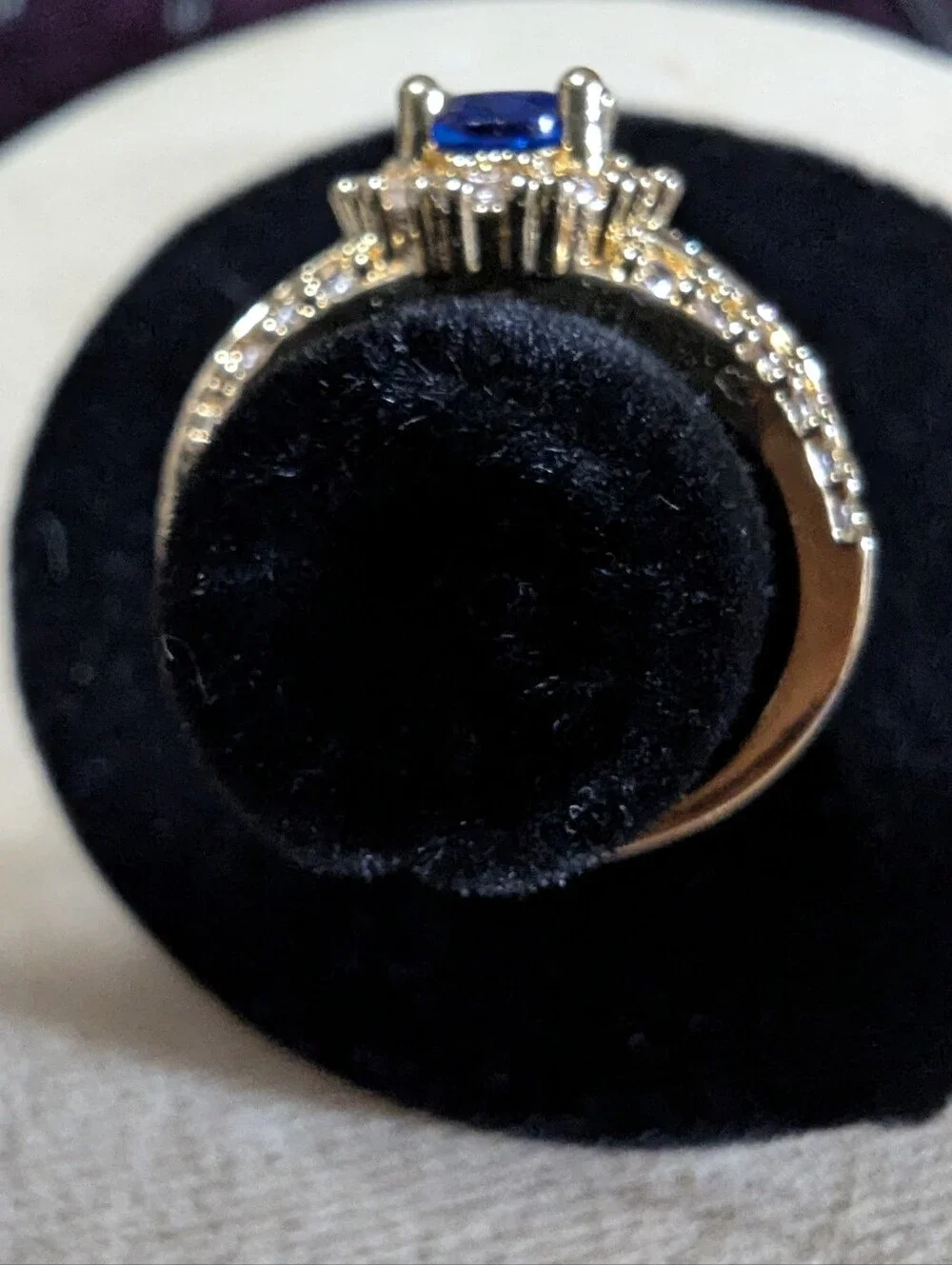 2.50Ct Oval Cut Lab Created Sapphire Women's Ring 14k Yellow Gold Plated NWT